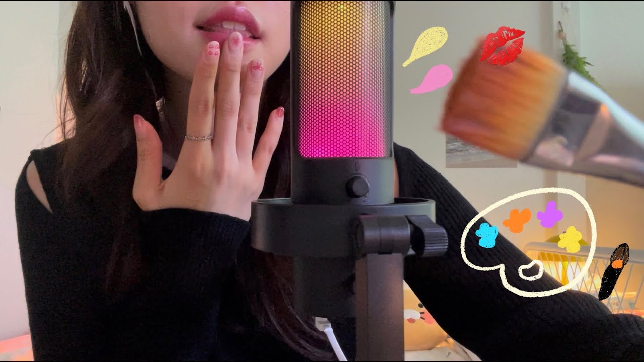 ASMR 스_핏 페!인!팅! 당신의 얼굴에 색칠해요🎨 with Fifine Ampligame A8Plus🎤