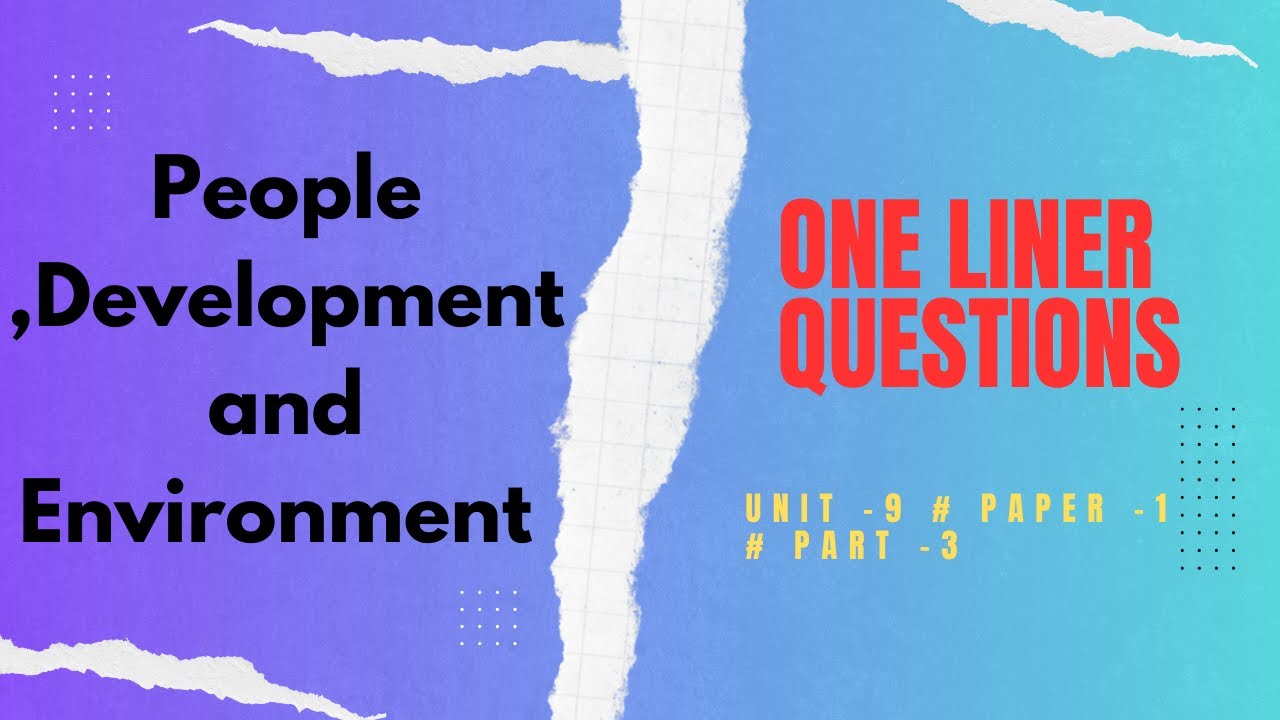 Unit -9 || One liner Questions || NTA NET JRF mock test ,pyq