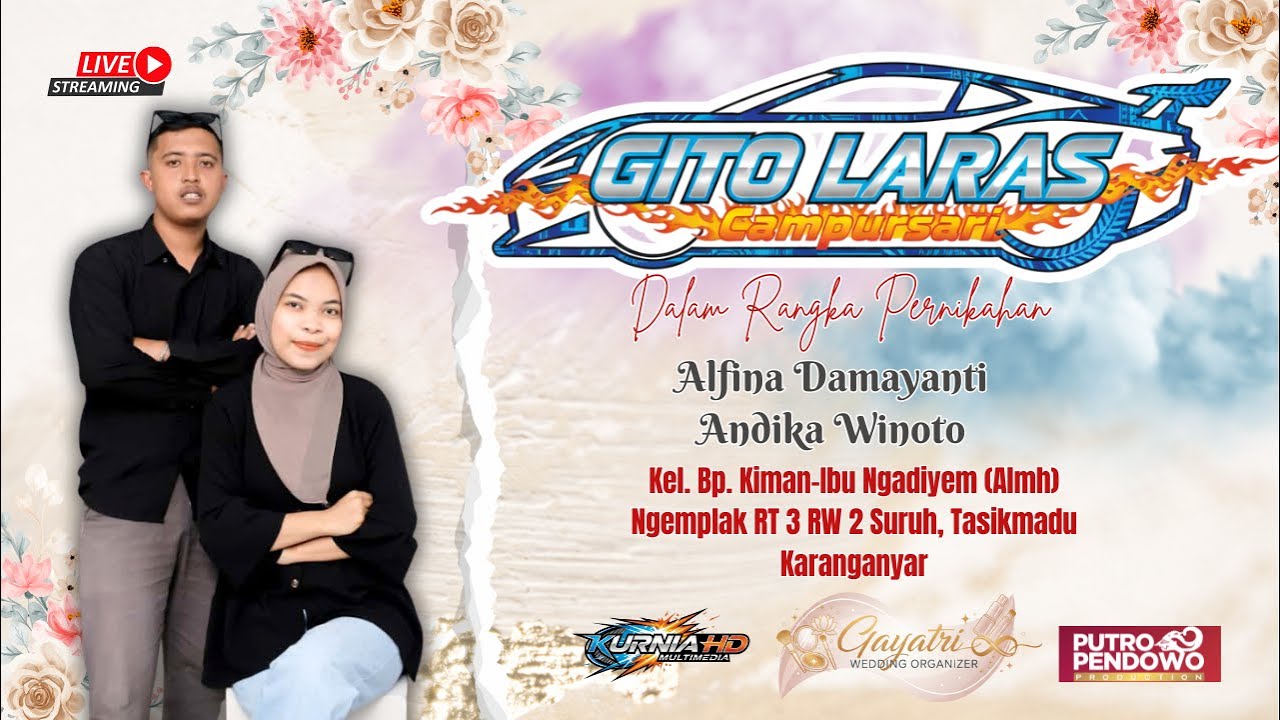 LIVE TUNDA . GITO LARAS. Pernikahan. ALFINA & ANDIKA || PUTRO PENDOWO AUDIO || KURNIA HD.