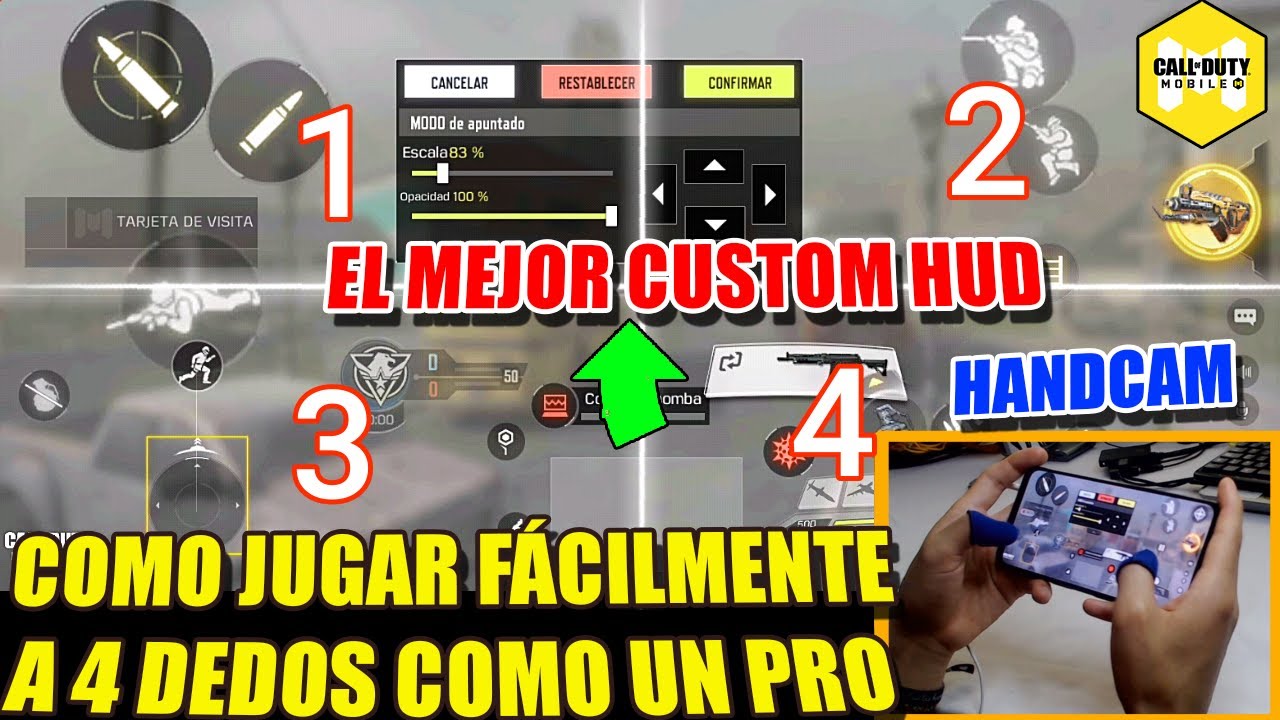 LA MEJOR CONFIGURACIÓN para jugar a 4 DEDOS en call of duty mobile