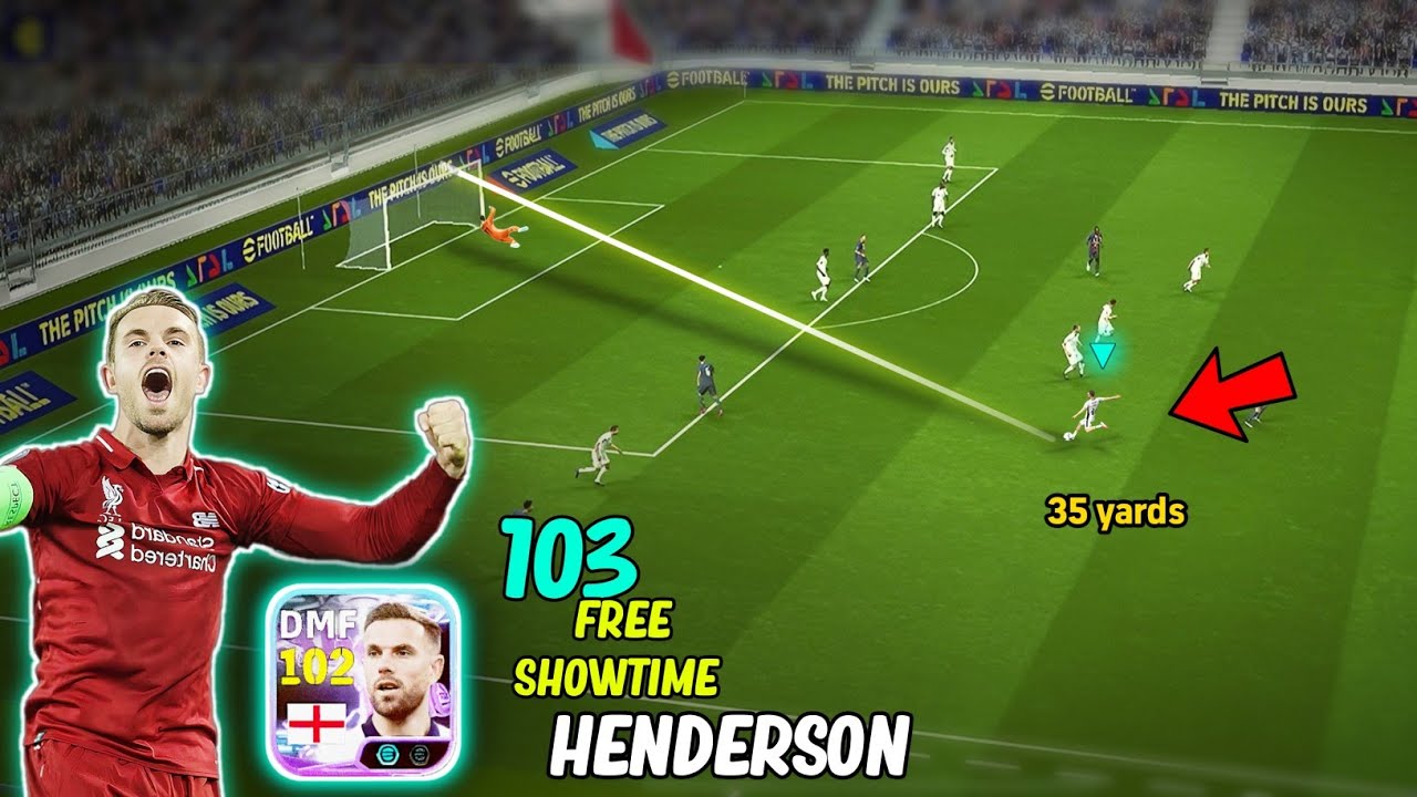Omg!🫴Anchor man + L.R. tackle+ good passing + booming wow Thanks Konami 😍for free showtime Henderson