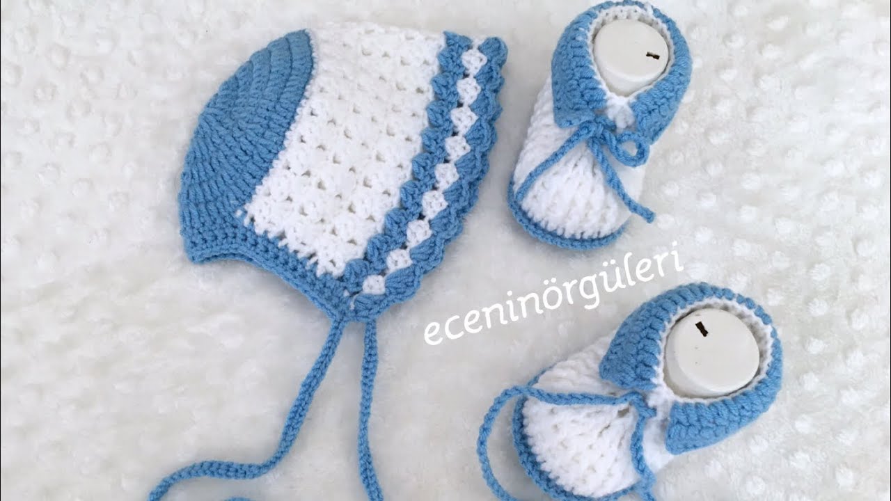 Очень простая вязаная шапка / Шапочка для девочки и мальчика / Берет-чепчик/