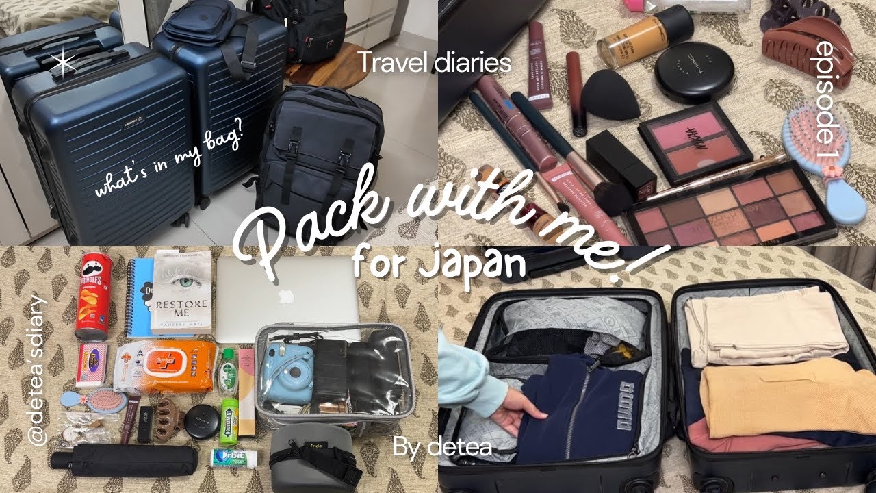 Japan Vlog🇯🇵 Pack with me🧳 What’s in my travel bag🧥🧦👘👚 #travelvlog #packwithme #japan 