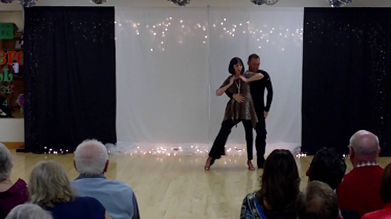 Mrs. Colla and Mr. Nikolay dancing the West Coast Swing