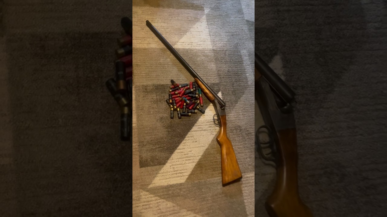 Old 16 gauge double barrel shotgun #doublebarrel #shotgun #16gaugeshotgun #oldguns