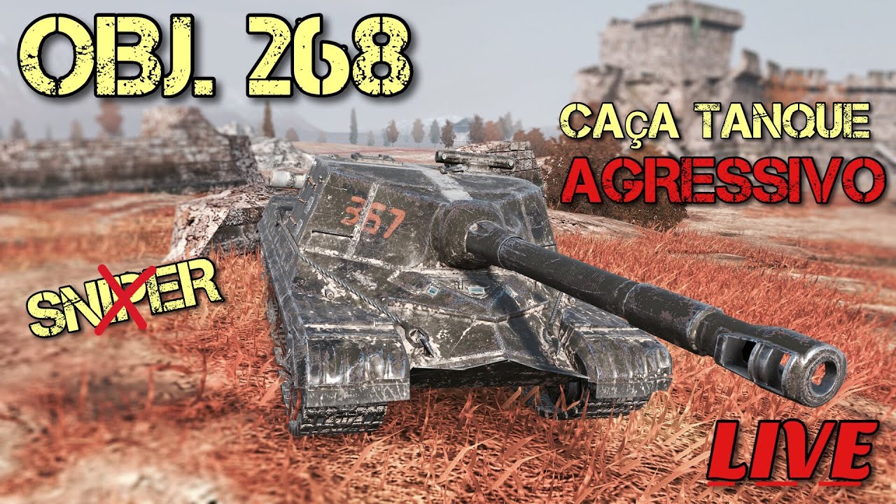 GAMEPLAY DE OBJ.268 | ESSE CAÇA TANQUE NÃO PRECISA SER UM SNIPER | World of Tanks Blitz