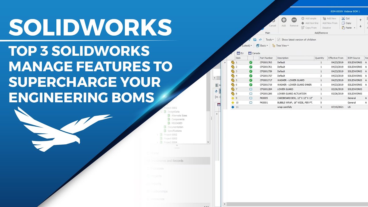 Top 3 SOLIDWORKS Manage Features to Supercharge Your Engineering BOMs