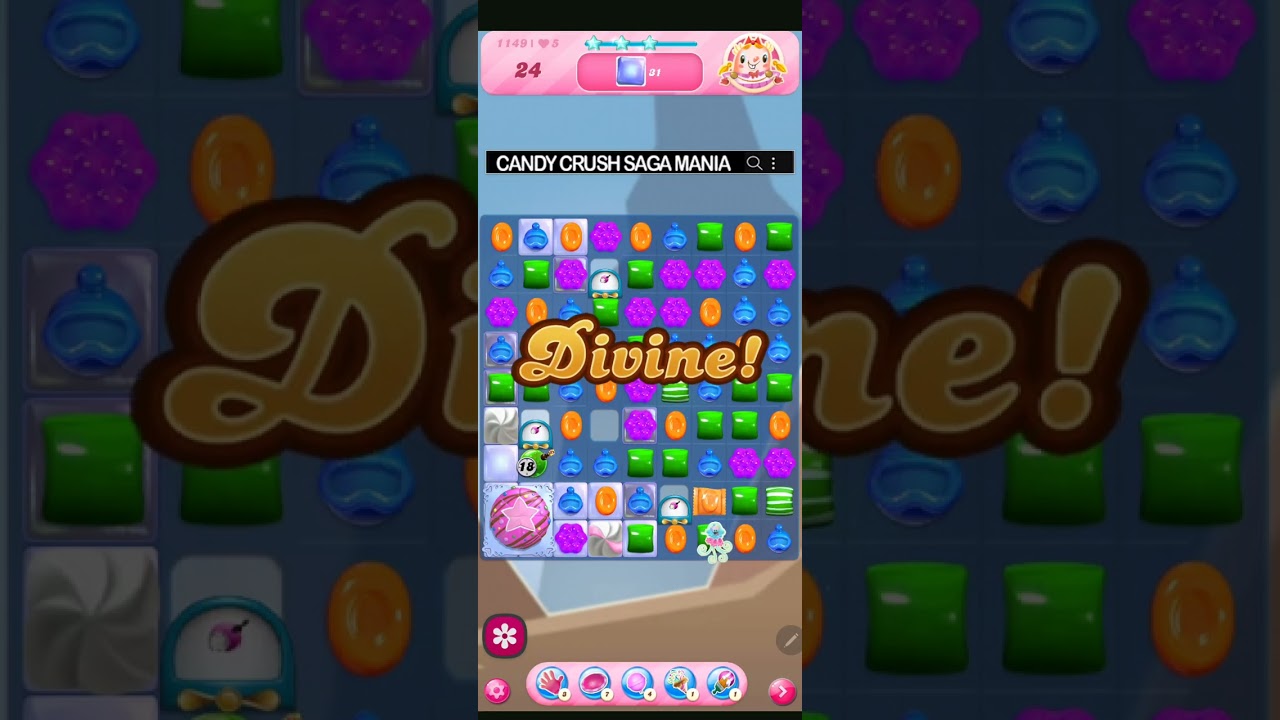 Candy Crush Saga Level 1149 NO BOOSTERS ✅🔄 Mastery on the First try™ 18 JEM