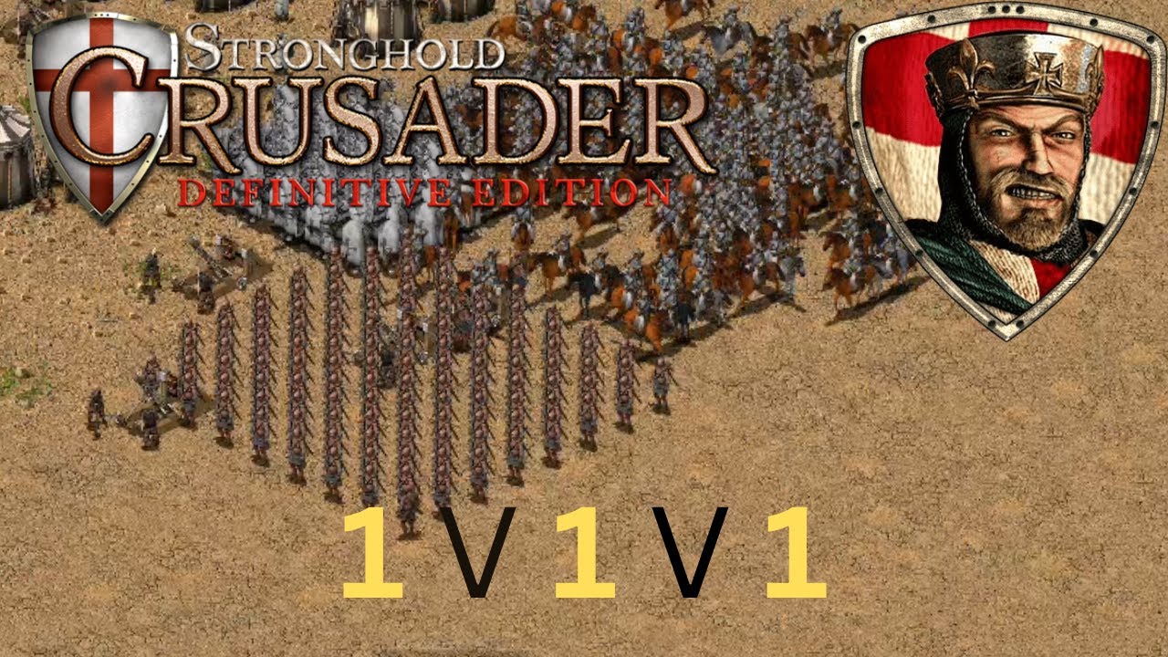 Stronghold Crusader: Definitive Edition multiplayer skirmish random 1v1v1 epic fight