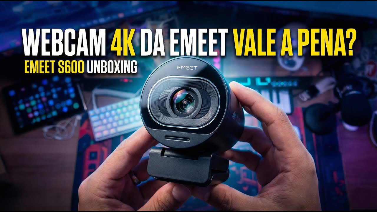 UNBOXING EMEET S600 4K | Primeiras Impressões da Webcam