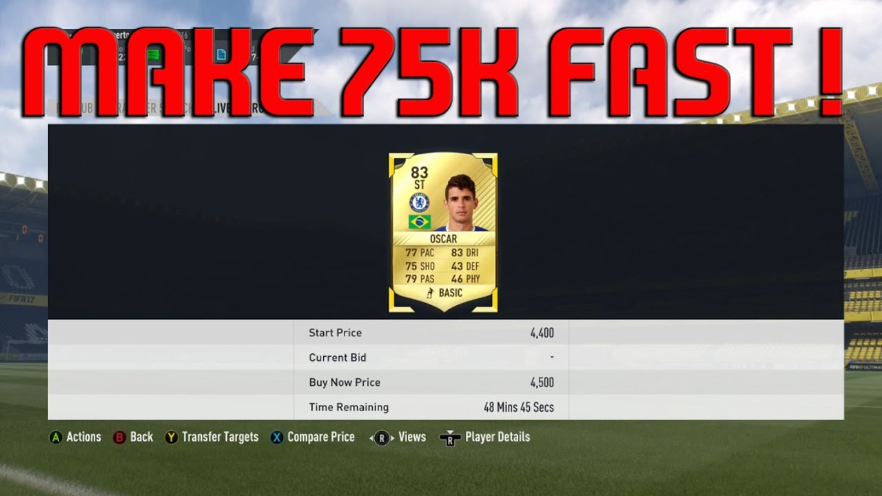 MAKE 75K FAST TRADING METHOD !!! - FIFA 17 TRADING METHOD