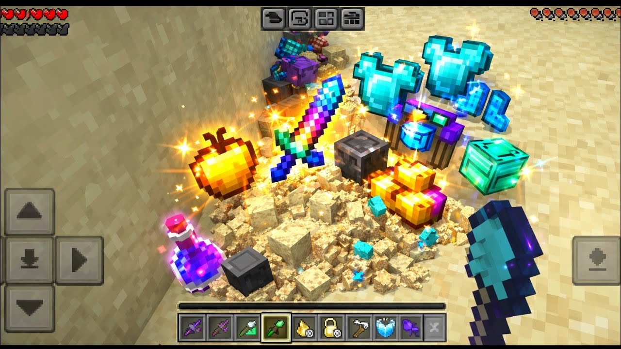 Minecraft, But Sand Gives you OP items| Minecraft Pocket Edition 