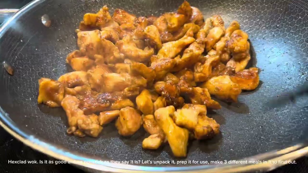 Hexclad unboxing, seasoning, frying, testing.