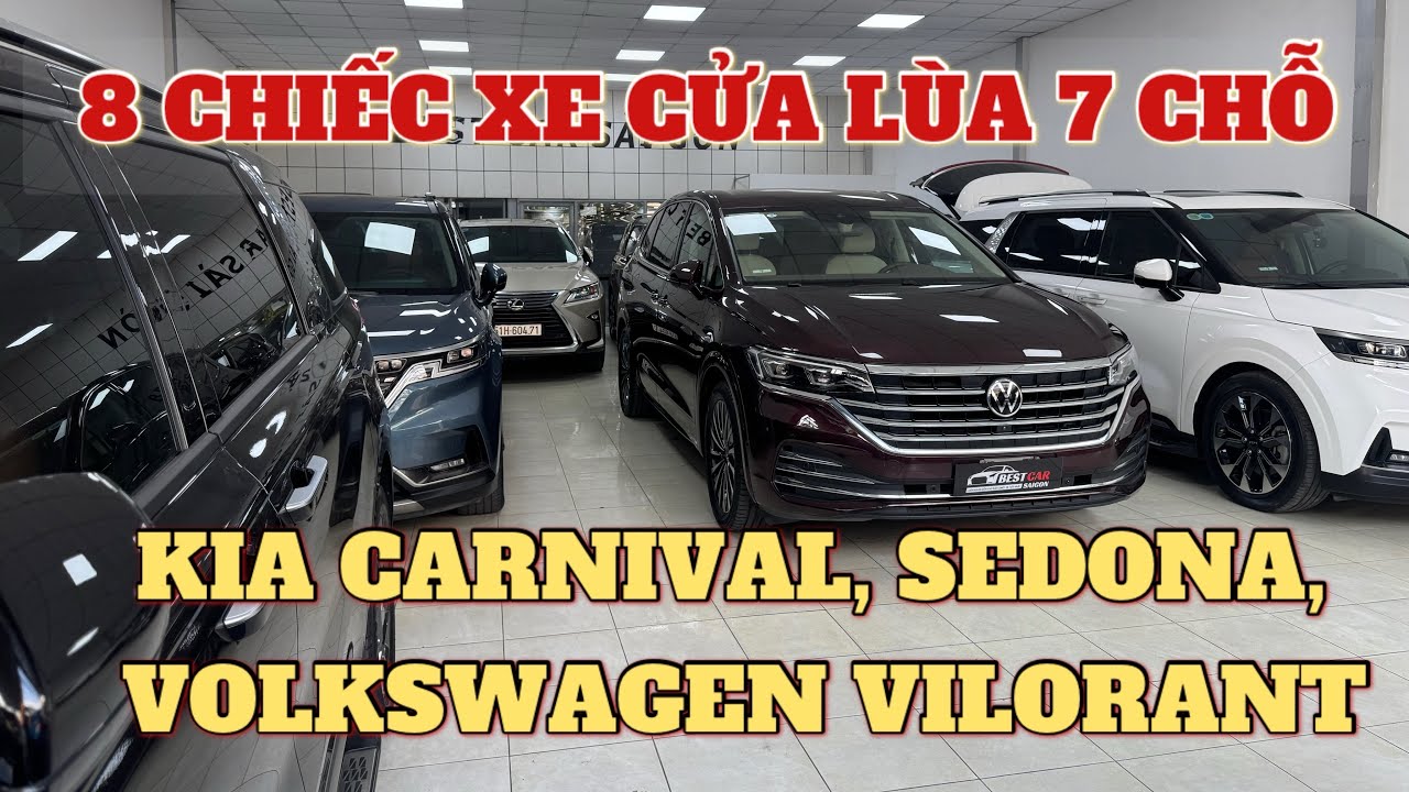 Một D&agrave;n xe MPV Cửa L&ugrave;a 7 Chỗ Sẵn S&agrave;ng Phục Vụ Anh Em - Kia Carnival Kia Sedona Volkswagen Vilorant