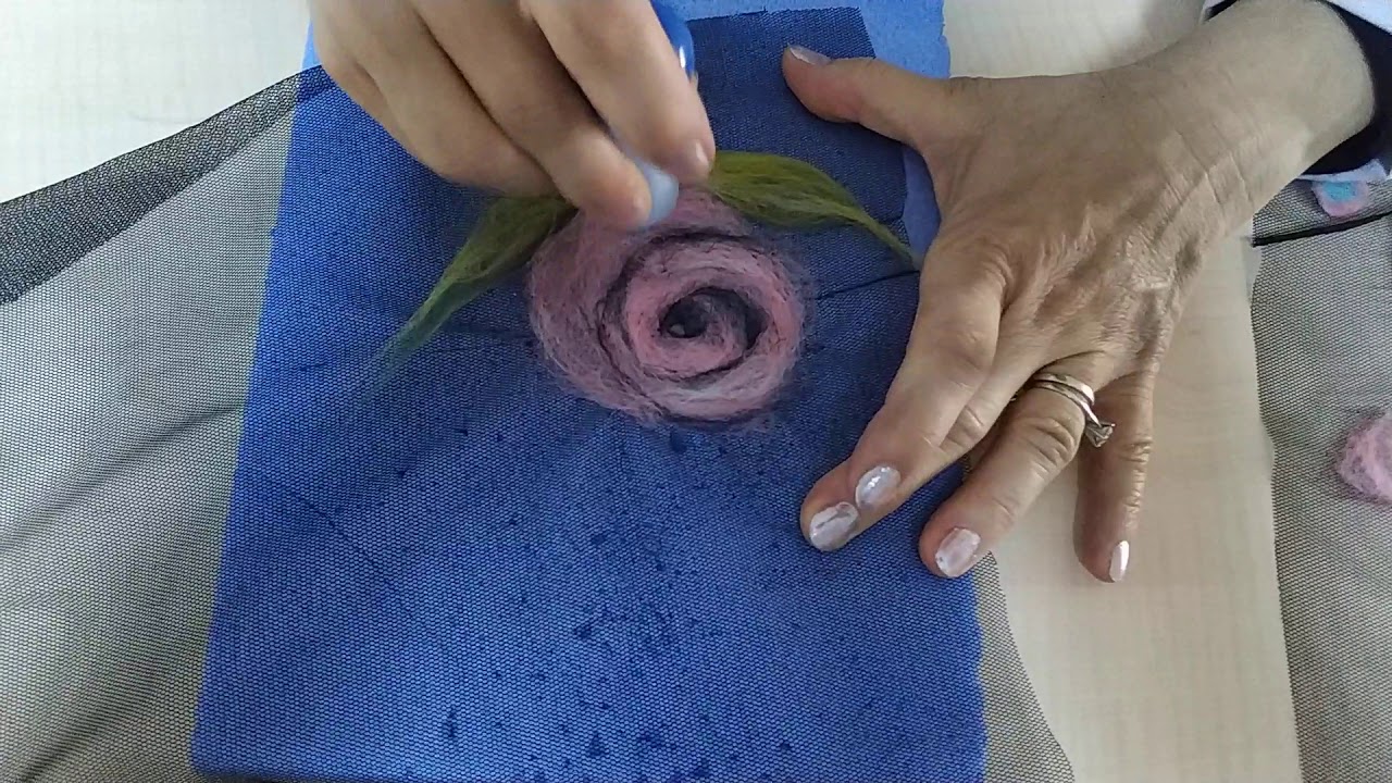 keçe iğneleme tekniği ile fular yapımı 