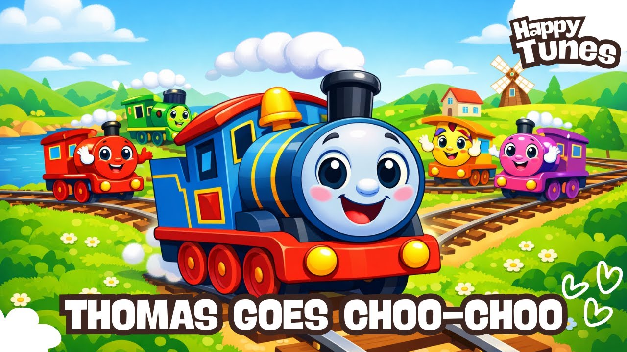 🎵 Happy Tunes — Thomas Goes Choo-Choo 🚂🎶 | Fun Train Song for Kids | Nursery Rhymes🎵