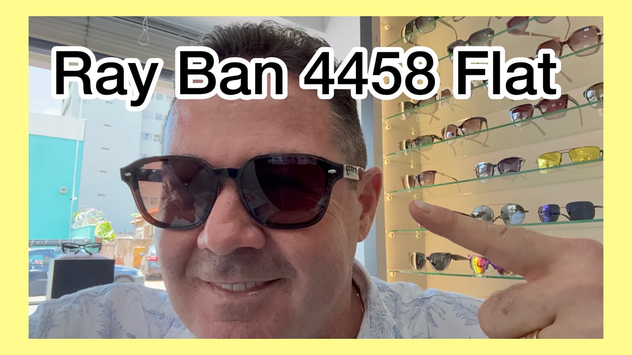 Ray ban 4458 lentes Flat marrom Degrade Acrílicas 