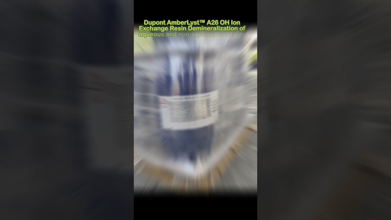 Dupont AmberLyst™ A26 OH Ion Exchange Resin Demineralization of aqueous and non aqueous solutions