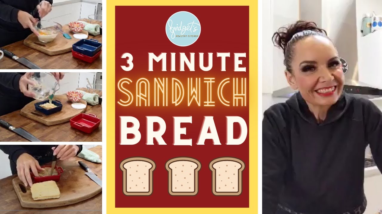 How To Make 3 MINUTE Sandwich Bread || Gluten-Free + Dairy-Free + Sugar-Free || Healthy Bread