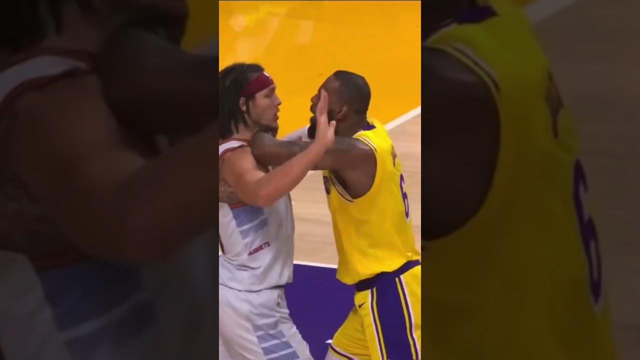 Aaron Gordon and Lebron get into it #losangeleslakers #denvernuggets #nbawcf #nbaplayoffs #nba