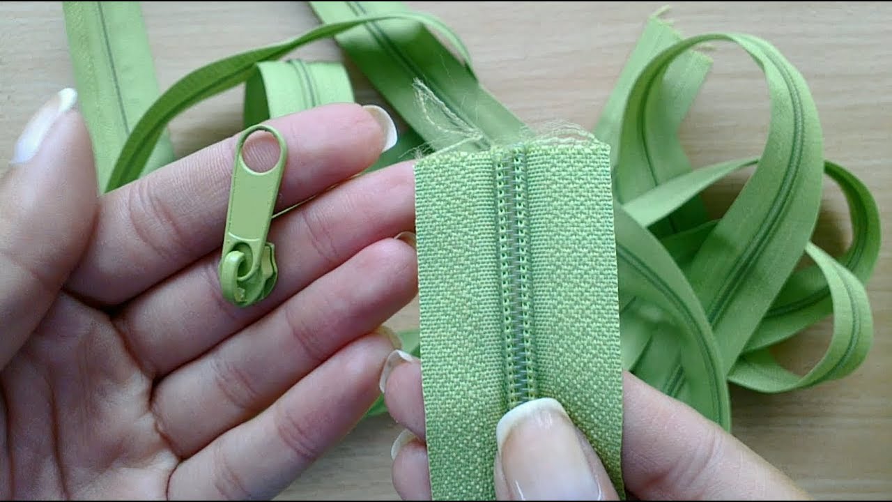 Jak nałożyć suwak na taśmę suwakową / How to put slider on zipper chain