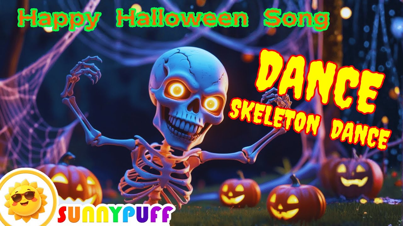 Dance, Skeleton Dance! | Halloween Song #scary #softanimation #ai #sunnypuffstudios #kidshalloween
