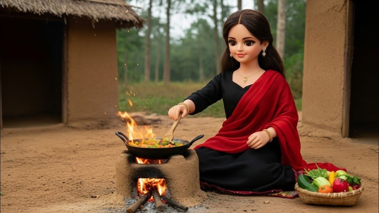 Miniature Doll Farming & Cooking ASMR | Calm Jungle Life