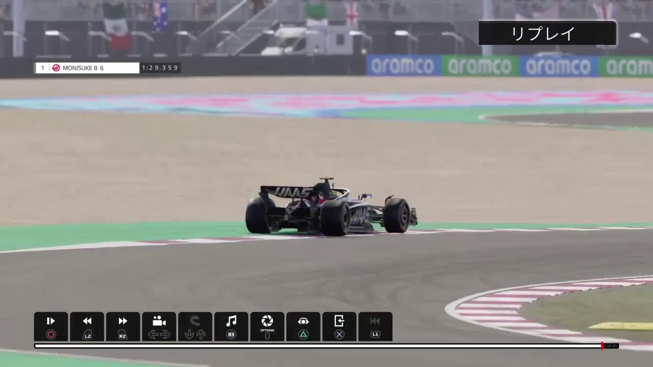 （１）Ｆ１　２３。→→→ホバー感の強いタイヤと、パッド特有のハンドリングで、、車体挙動が掴みﾂﾞﾗｲんであるが、、、サスペンションレスポンスは良いんでｱﾙ。このゲームwW