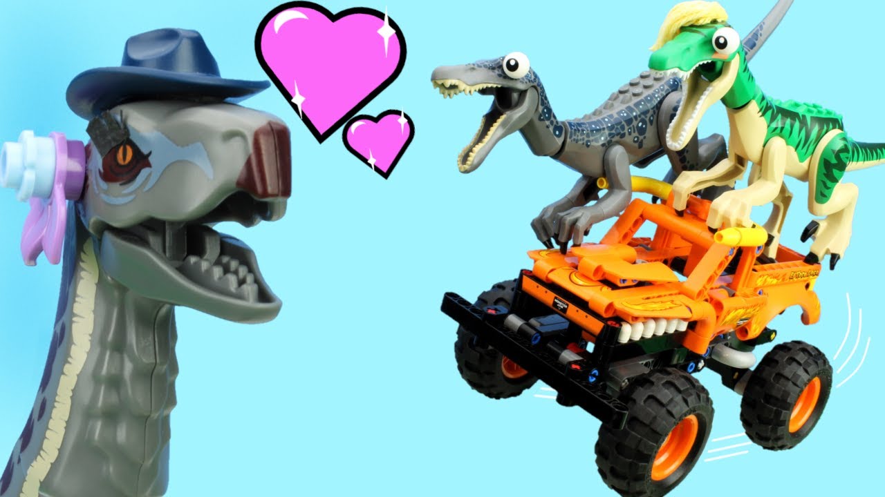 LEGO Jurassic World Stop Motion | Epic Monster Truck Dinosaurs! | Reptibian Bricks