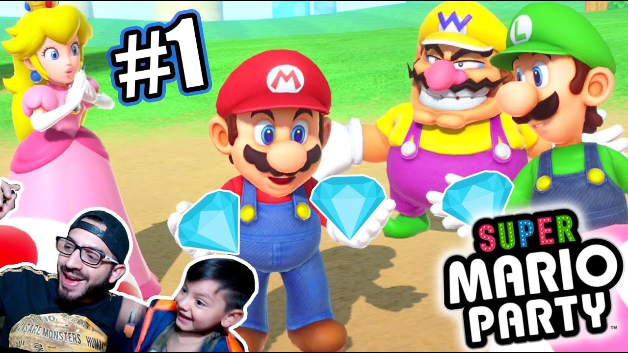 Diamantes con Luigi y Mario | Super Mario Party Capitulo1  | Juegos Karim Juega