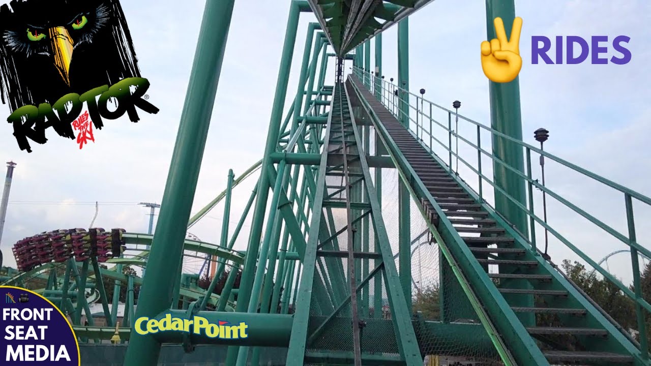 Two Rides on Raptor roller coaster at Cedar Point