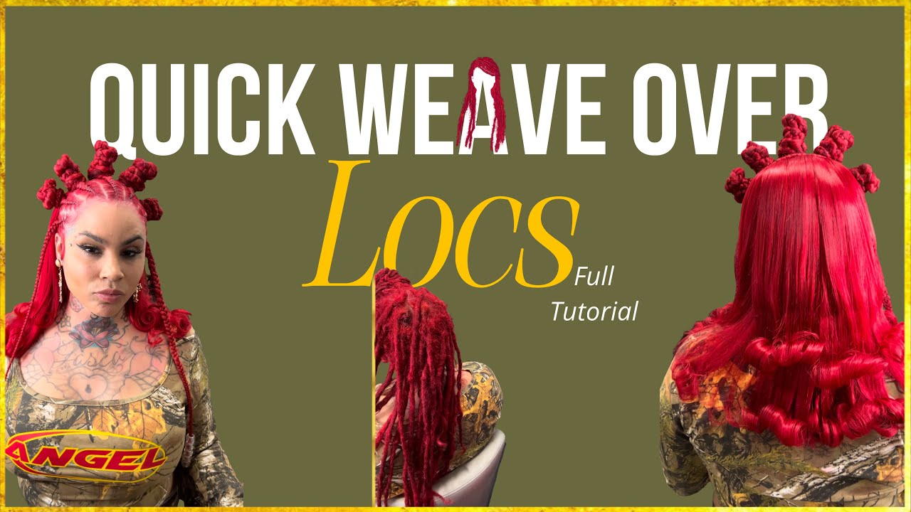 Quick Weave Over Locs Tutorial | Creative Loc Style | Wig install Over Locs | Loc Styles For Women✨