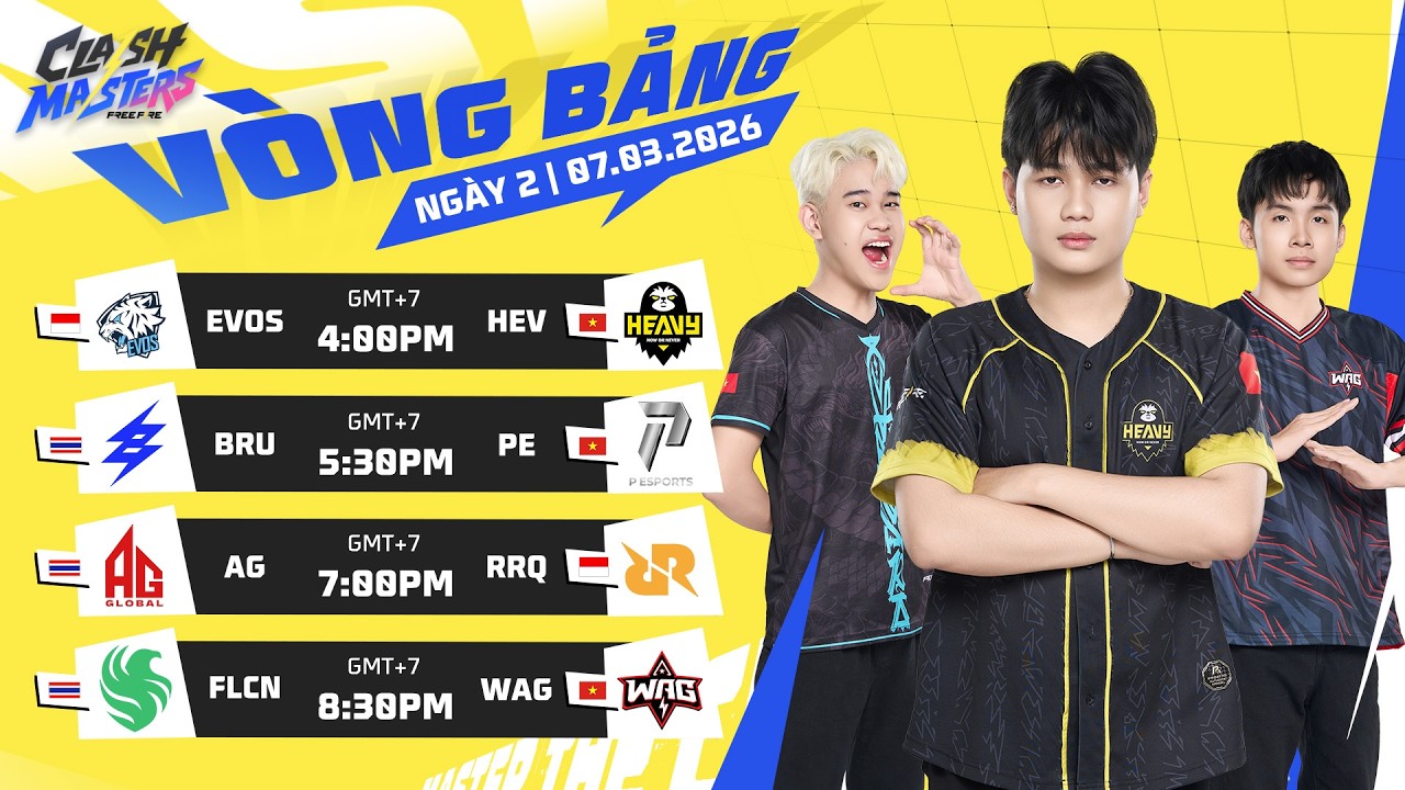 [VN] Vòng Bảng Ngày 2 | Free Fire Clash Masters SEA 2026 Spring