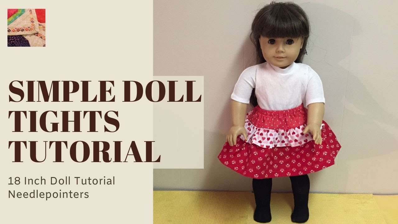 DIY 18 Inch Doll Tights from a Sock