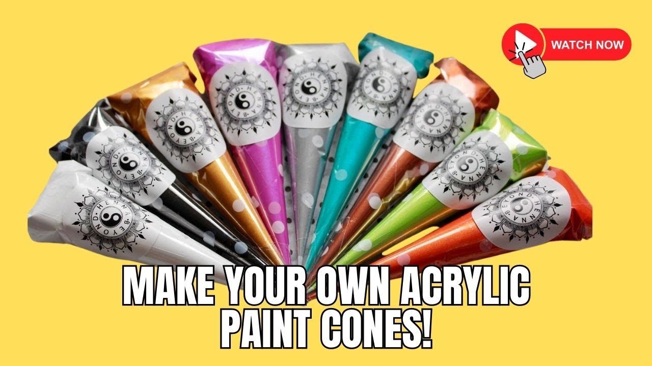 How to Make Acrylic Paint Cones for Henna & Mandala Art! | Step-by-Step Tutorial | BEYOND HENNA ✨