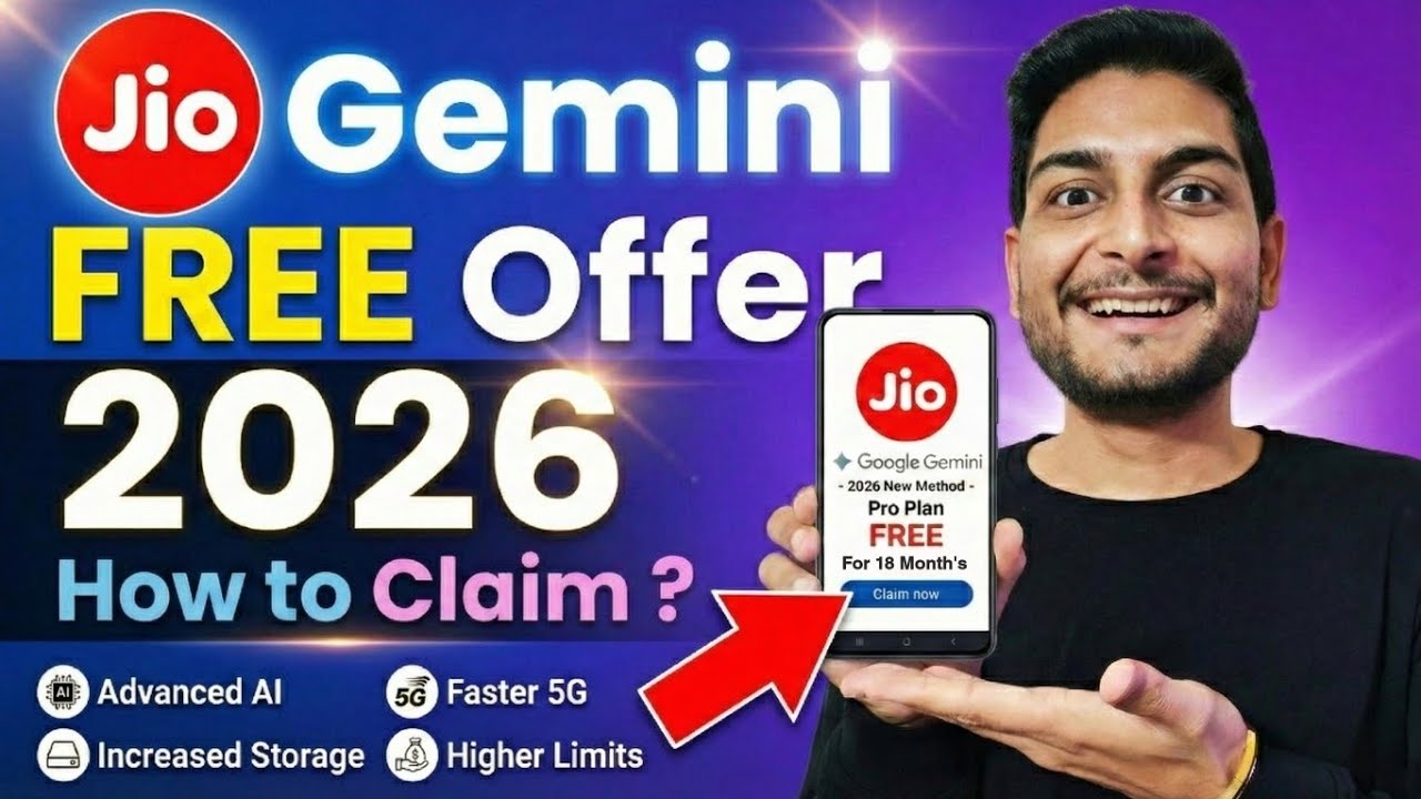 Jio Google Gemini Free How To Claim | Google Gemini Jio Offer Claim Kaise Kare 
