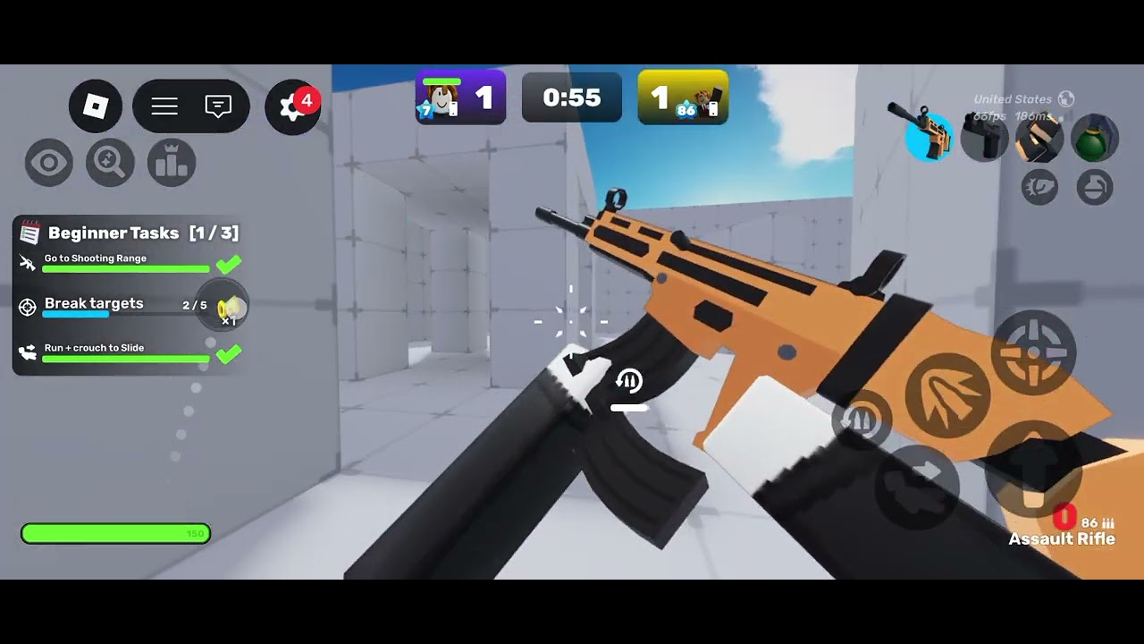 I use the perfect aim in Roblox Rivals