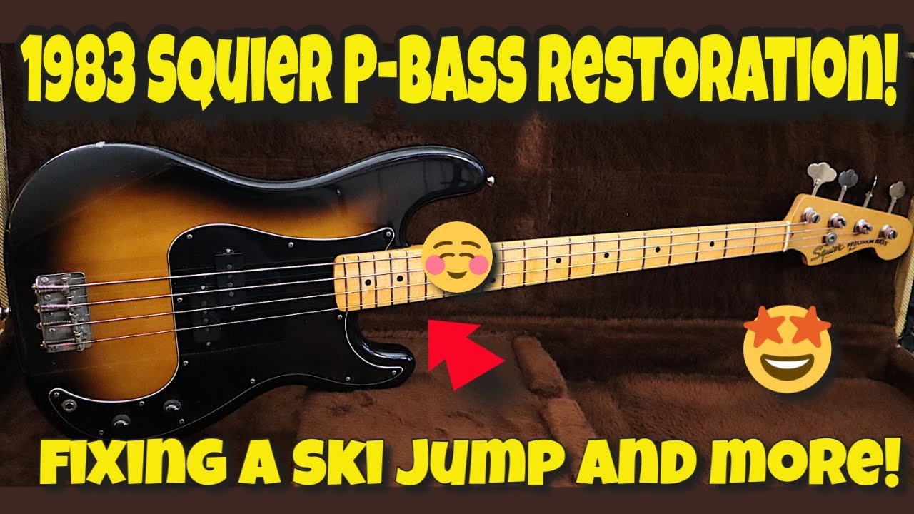1983 Squier P-Bass Restoration: Fixing the Ski Jump and More!