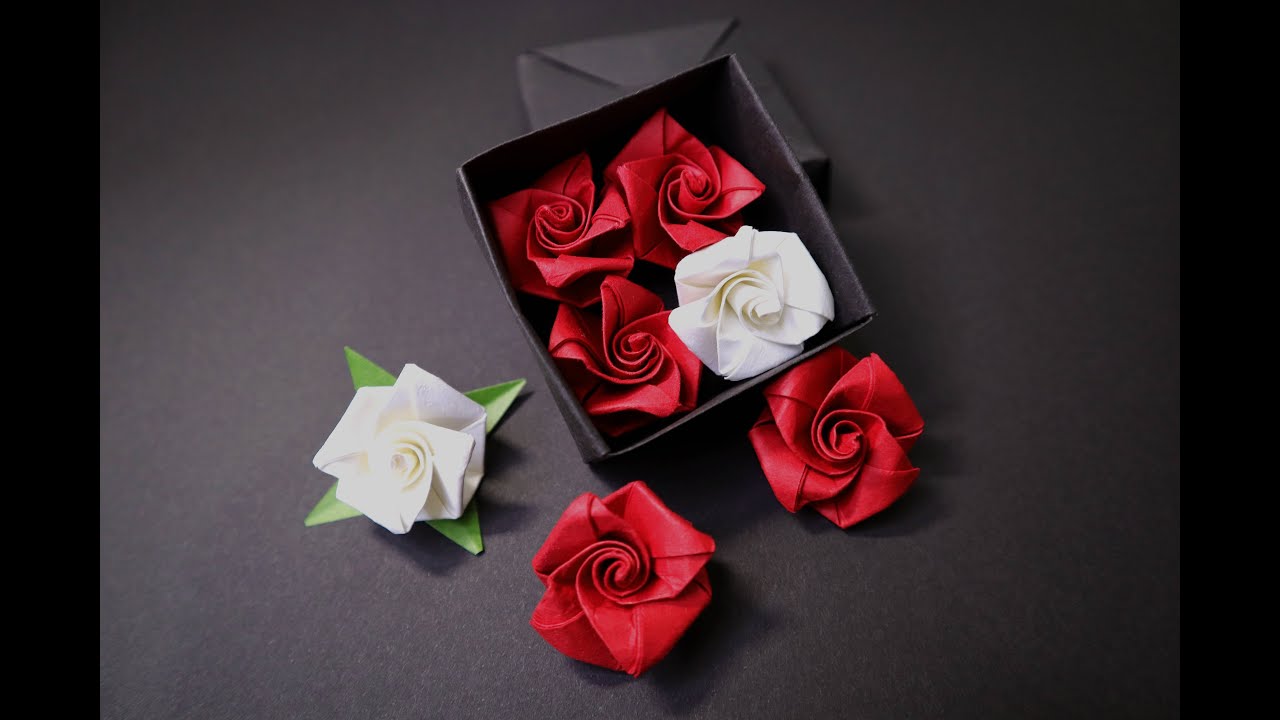 【折り紙バラ】一枚紙で作るおしゃればら🌹の作り方｜誰でもできる｜origami rose｜ayawang-paper