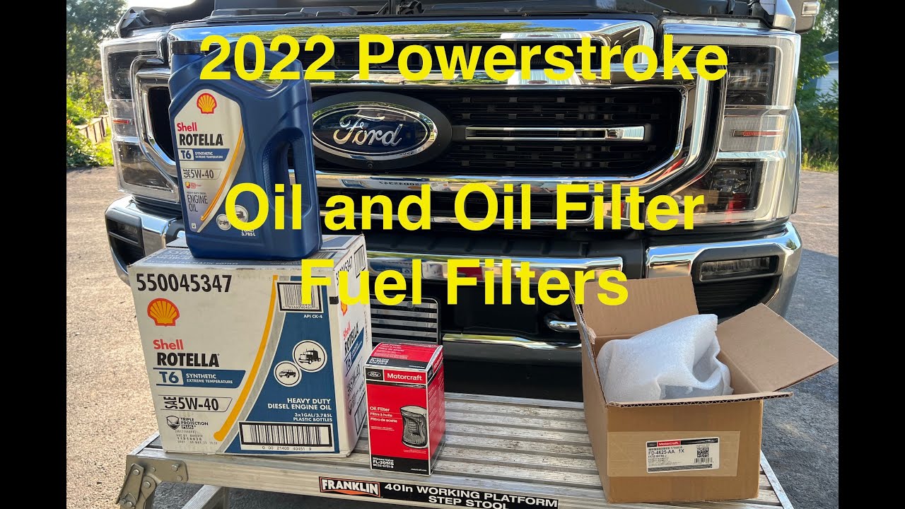 Замена масляного и топливного фильтра Ford Powerstroke 2022 года
