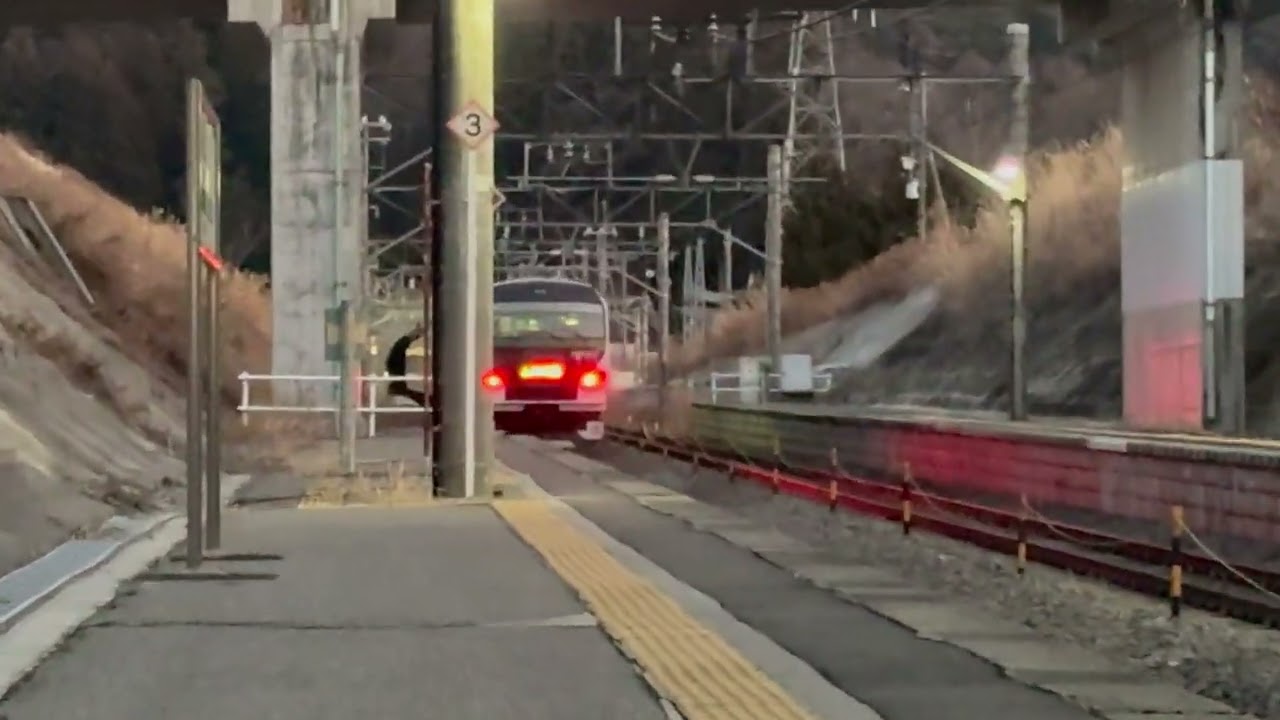 【E257系5000番台OM-93編成】あずさ84号（松本発新宿行）中央東線みどり湖駅通過