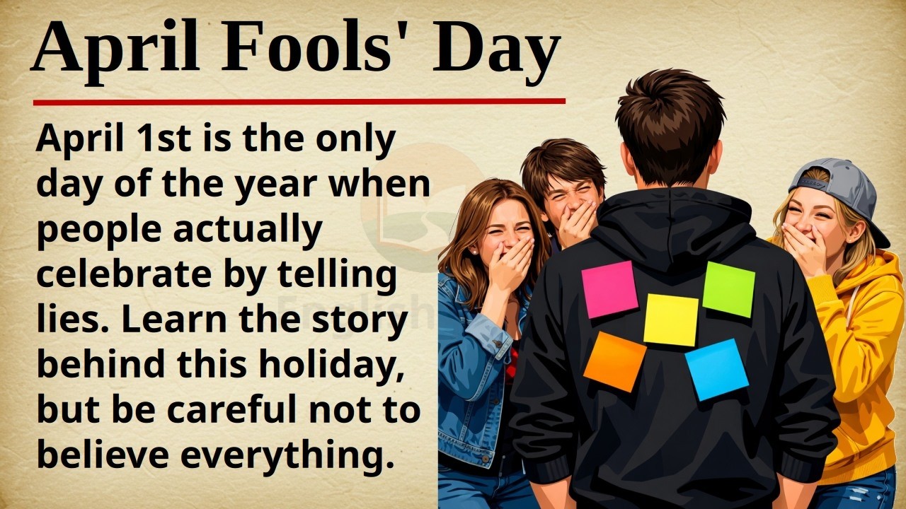April Fools' Day || 🤪🤡 Learn English Through Story Level 2 || Graded Reader 🎧