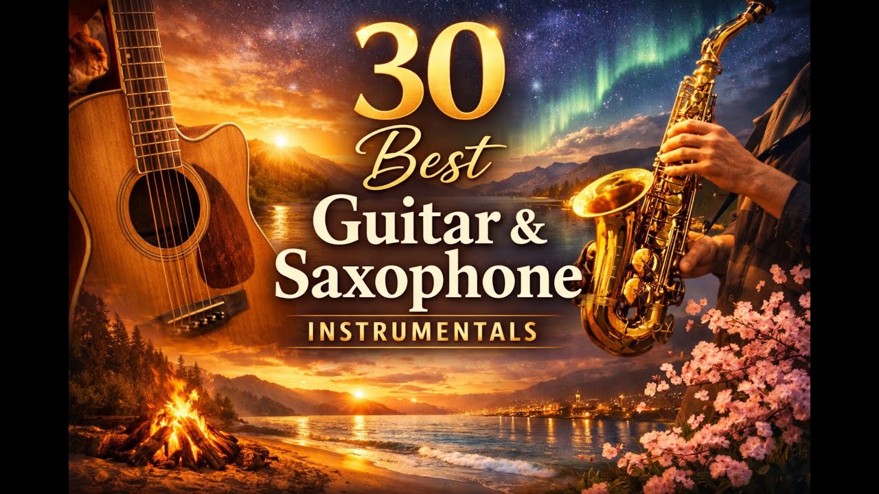 30 Relaxing Guitar & Saxophone Instrumentals | Calm Music for Stress Relief & Relaxation