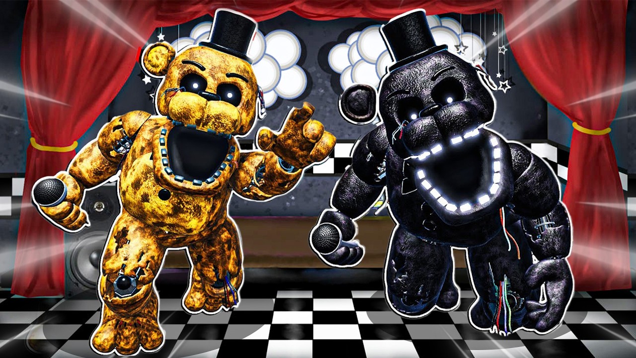 Jugando Como Withered Fredbear y Shadow Freddy De FNAF