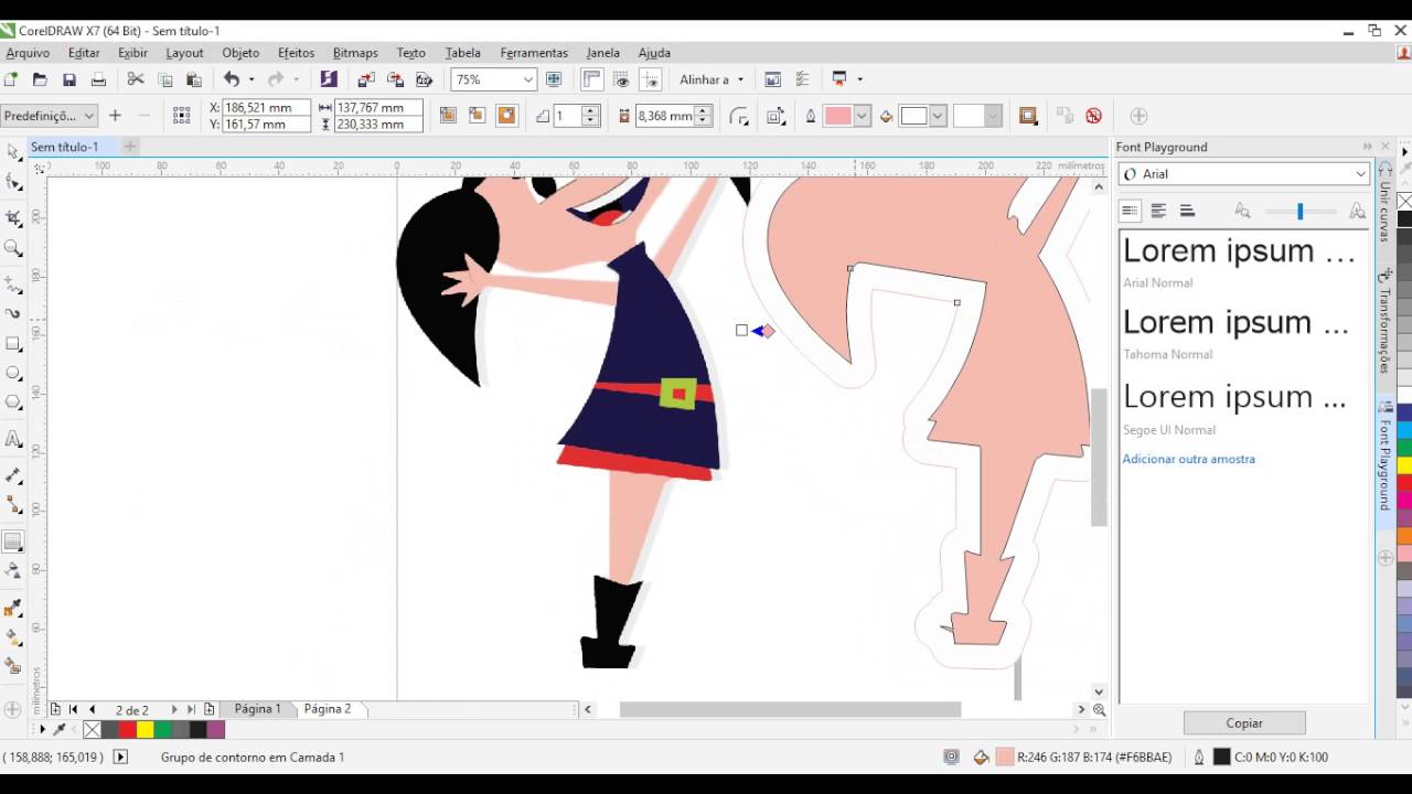 ENVIANDO ARQUIVO DO COREL PARA CORTE NA SILHOUETTE