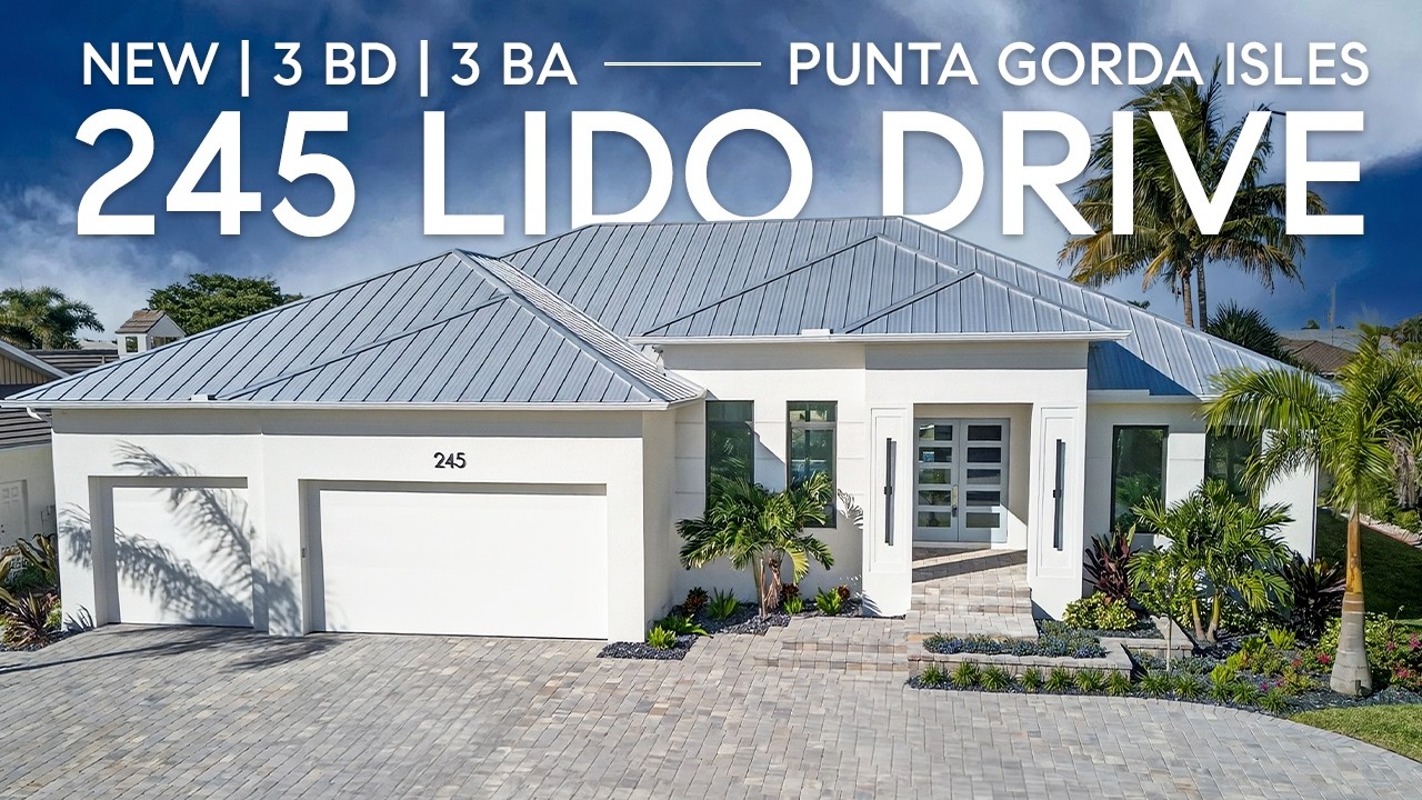 Punta Gorda Isles New Custom Waterfront Luxury - 245 Lido Dr I The Helgemo Team