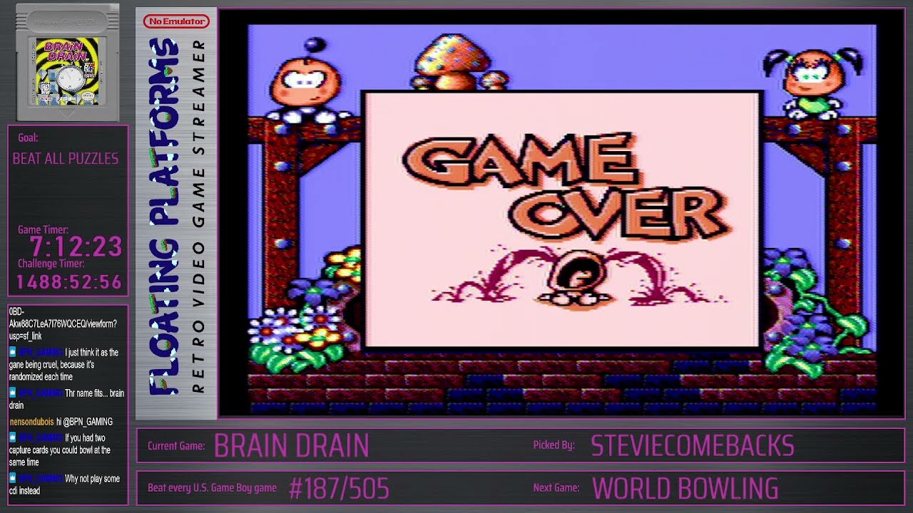 Brain Drain - Beat Every Original Game Boy Game #187/505 (Part 3 of 6)