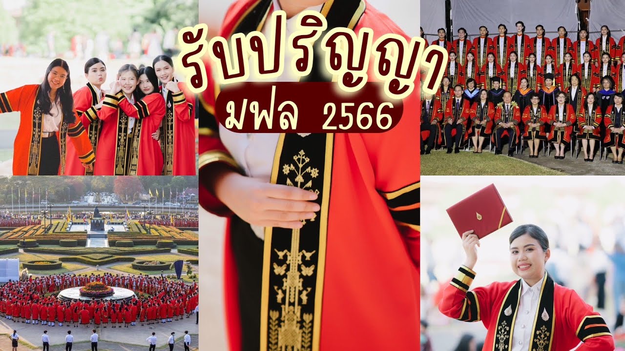 รับปริญญา(ep.1)👩🏻‍🎓; เรียนจบแล้ว! บรรยากาศงานรับปริญญา มฟล 2566 | peedchy