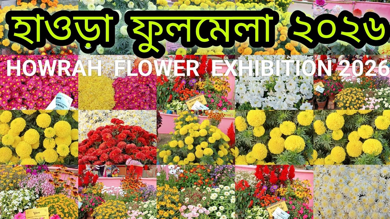 হাওড়া ফুলমেলা |Howrah Full Mela2026 |Howrah Vijayananda Park Flowers Show| Howrah Flower Exhibition