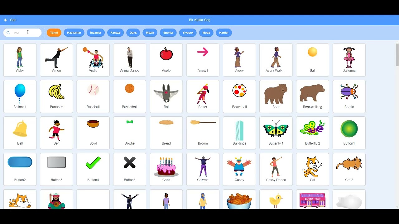 Scratch labirent 1 sınıflar için